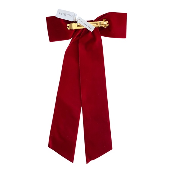 J. Crew Velvet Bow Hair Clip NWT - Picture 5 of 7